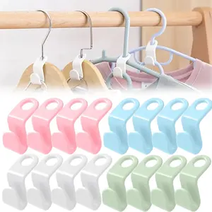 40 PCS Space Saving Hanger - Clothes Connector Hooks, Stacking Space Saver, Plastic Closet Organizers and Storage Extender for Heavy Duty Cascading Connection