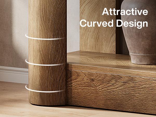 LITTLE TREE 63-Inch Farmhouse Console Table, Narrow Long Sofa Table Behind The Couch, 2-Tier Storage Entryway Furniture for Hallway, Entrance, Living Room