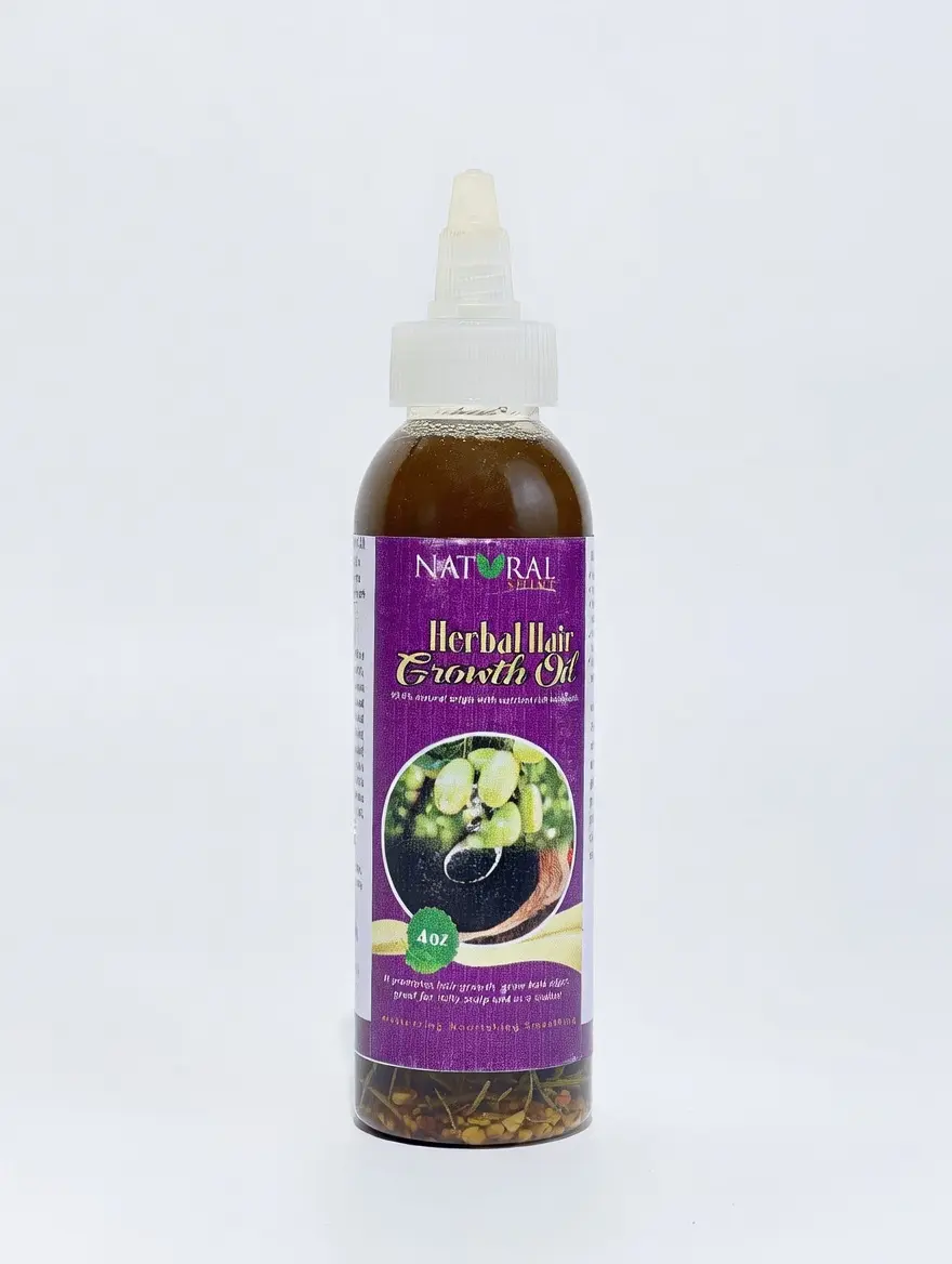 Natural Haircare Herbal Hair Growth Oil - 4oz Potent Blend of 20+ Herbs for Healthier Thicker Stronger Hair