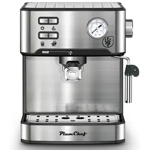 20 Bar Professional Espresso Machine with Milk Frother, Single & Double Shot, ESE Pod Compatible, Pressure Display, Removable Water Tank for Cappuccino, Latte, & Macchiato – Home Barista Edition