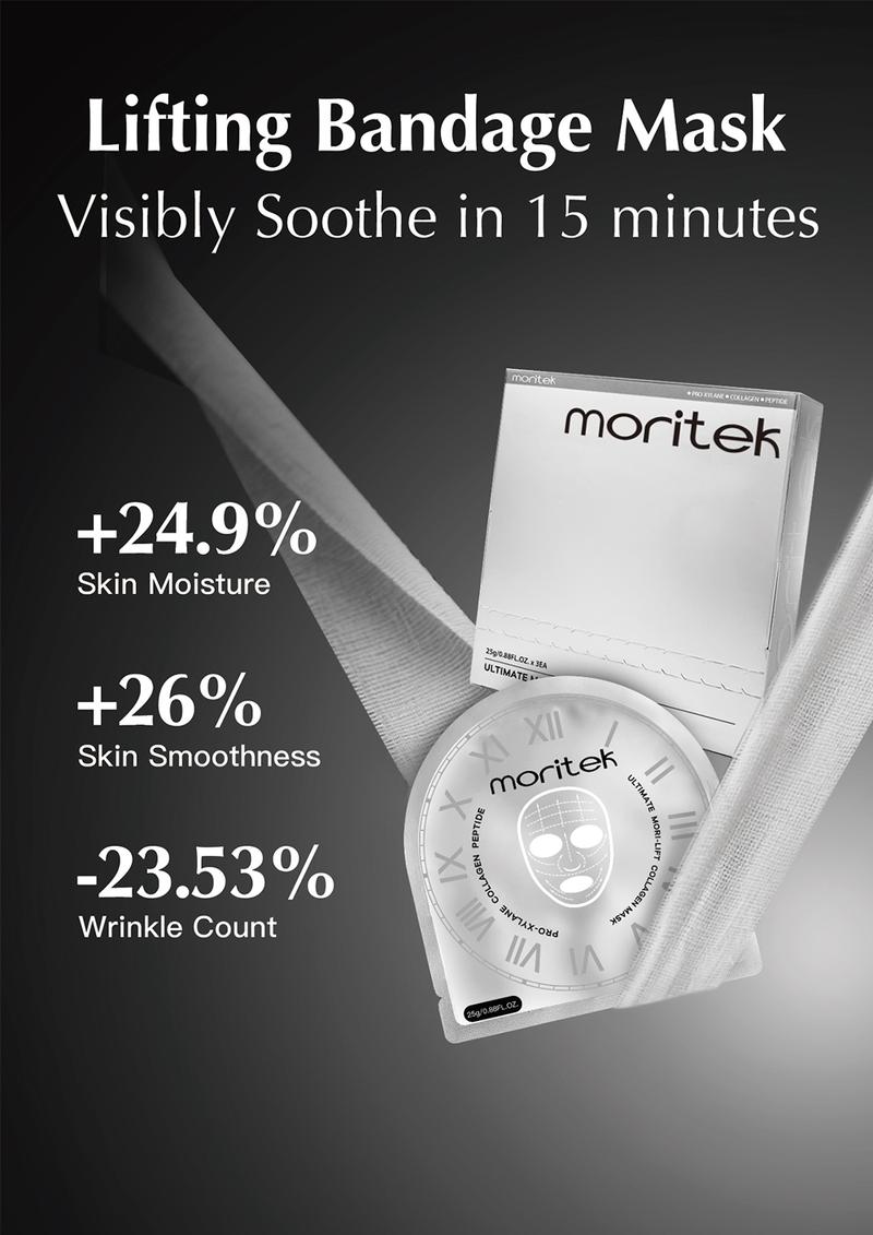 Moritek Ultimate Mori-Lift Collagen Mask | Anti-ageing, Lifting, Skincare, Skin Repair, Smooth, Collagen Boost with Peptide