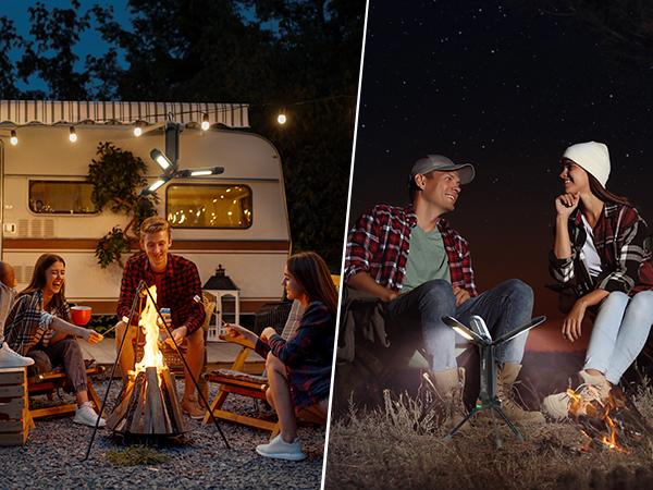 [3 OFF] GoGonova 3in1 Cordless Work Light with Hanging, Magnetic Attachment, Standing, Tri-Combination , 8AH Battery, 700/1200/2200 Lumen, 4000K/6500K Dimmable with Detachable Tripod for Outdoor work, Emergency, Camping, Fishing, Garag