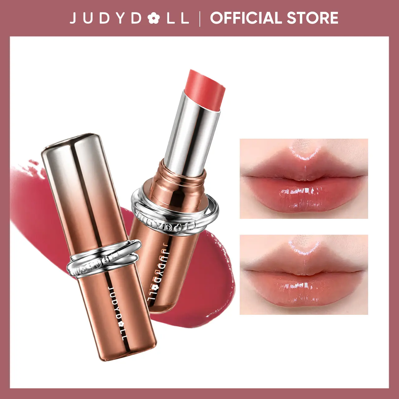 JUDYDOLL Stay Shine PDRN Lipstick, Lip Oil Balm, Smooth, Mirror Lip Glaze, Glossy Lip Stain, Hydrating Oil, Transfer-Proof, Waterproof, Long-Lasting, Buildable Color, Moisturizing Shine, Not Easy To Fade, Hydrate, Refresh Look, Summerwins,back to school