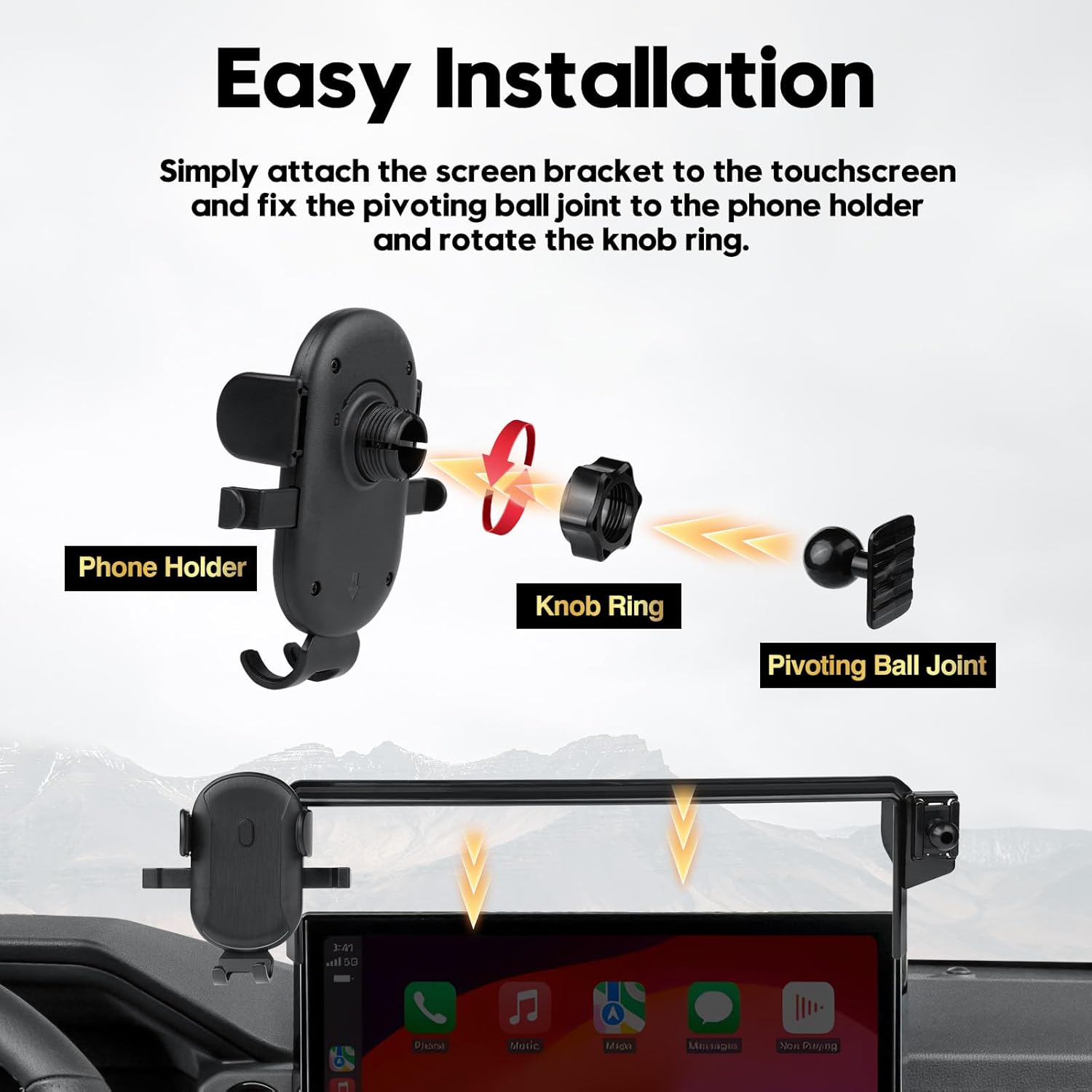 Canvcle Car Phone Holder Fits for Toyota Tacoma 2024 2025 with 14.3-inch Center Control Touch Screen Phone Mount for Tacoma Accessories Navigation Bracket Cell Phone Holder Canvcle Car Phone Holder Fits for Toyota Tacoma 2024 2025 with 14.3-inch Center Control Touch Screen Phone Mount for Tacoma Accessories Navigation Bracket Cell Phone Holder