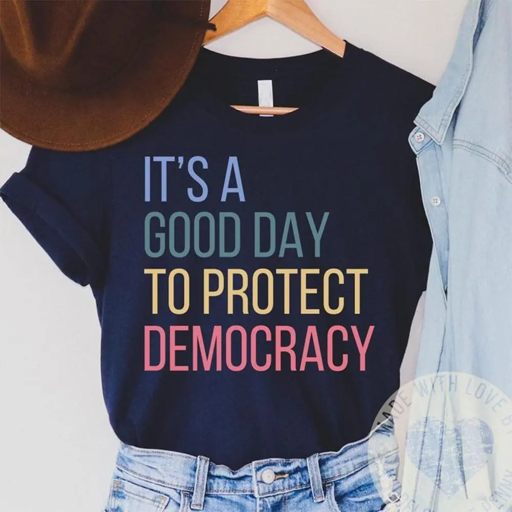 Protect Democracy Shirt – Women’s Rights Political Tee, Anti-Trump Democrat Top, Democrat Women’s Tee – Anti-Fascism, Pro-Choice, Political Activist Shirt