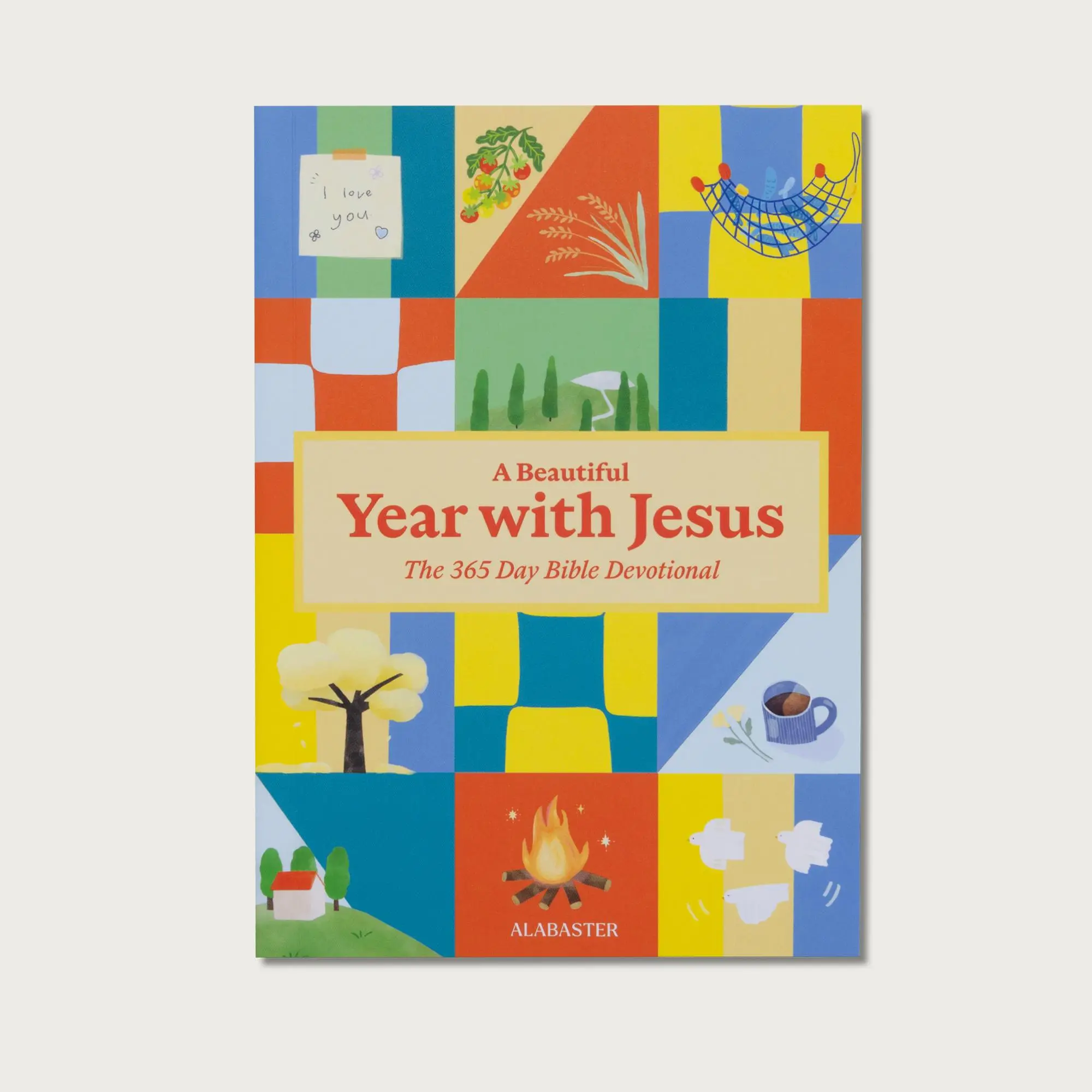 Alabaster A Beautiful Year with Jesus: The 365 Day Bible Devotional - One Minute with God for men and women, Portable Daily Book, Perfect Gift for Holidays Birthdays, Self Improvement Journal, Daily Reflections and Bible Study in a Year. Connect God