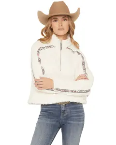 Hooey Women's Fleece 1/2 Zip Pullover - Hfp023wh