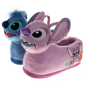 Lilo and Stitch Slippers for Girls - Stitch Plush Warm Soft Aline Comfy Lightweight House Shoes