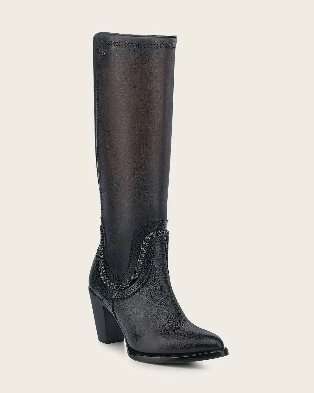 Womens Cuadra Leather Zipper & Elastic Santana Cafe Boot