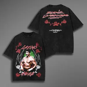 VINTAGE TEE, WWE EDDIE GUERERRO LATINO HEAT TEE BLACK, Wrestler Shirt, WWE Shirt, Tee, Unisex T-Shirt, men gifts Menswear Underwear graphic Top