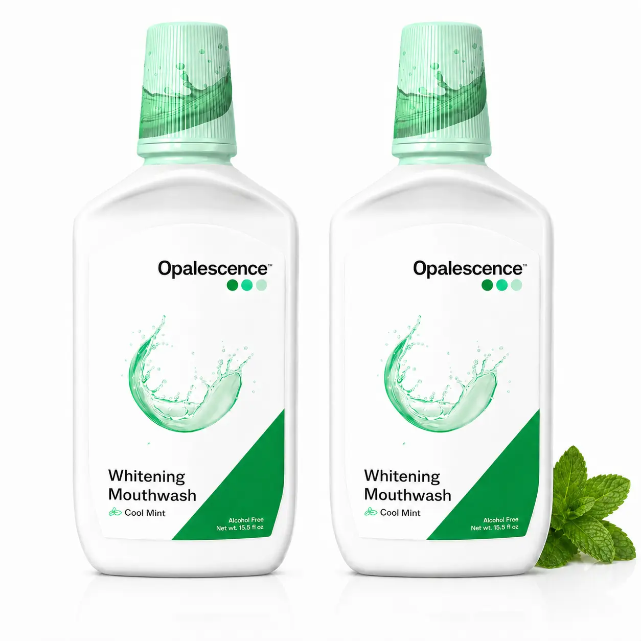Opalescence Teeth Whitening Mouthwash – Hydrogen Peroxide Tooth Whitener & Fresh Breath | Alcohol-Free Oral Care Cool Mint | Each 15.5 Fl Oz