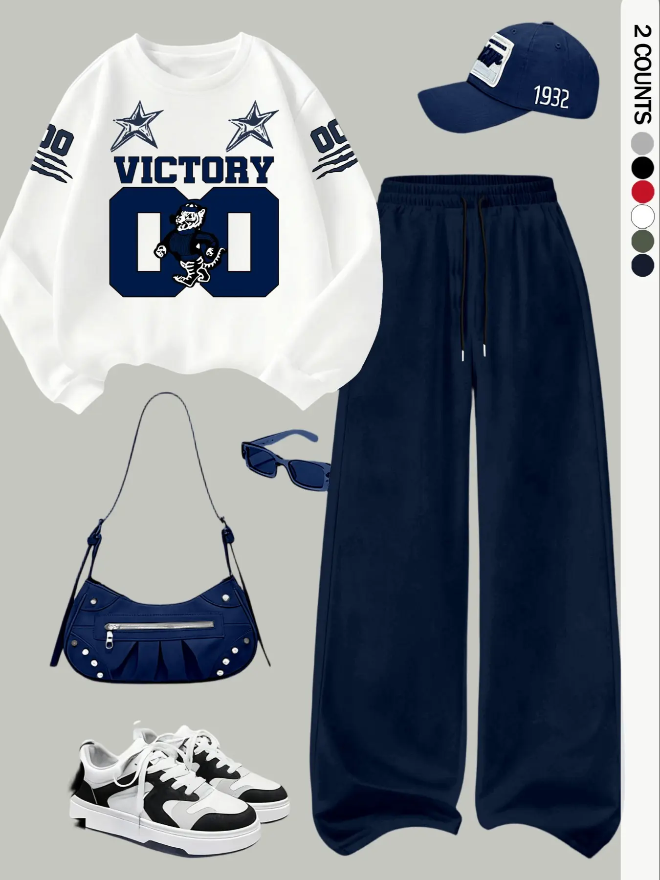 Women's Casual Loose-Fit Two-Piece Set, Letter Print Knit Long Sleeve Hoodie & Pants, Fabric, Soft, Winter Fashion, Comfortable Fit, Perfect for Daily Wear, Clothes