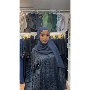 Silk Aura Satin Open Abaya Set