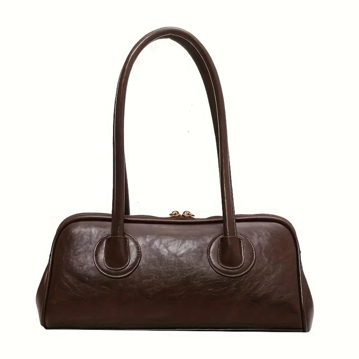 Women's Solid Color Shoulder , Fashionable PU Leather   for Daily Used, Casual Trendy Versatile High-quality Daily Commuting  everyday purse crossbody tote polo bag summerwins Pu Tote Satchel