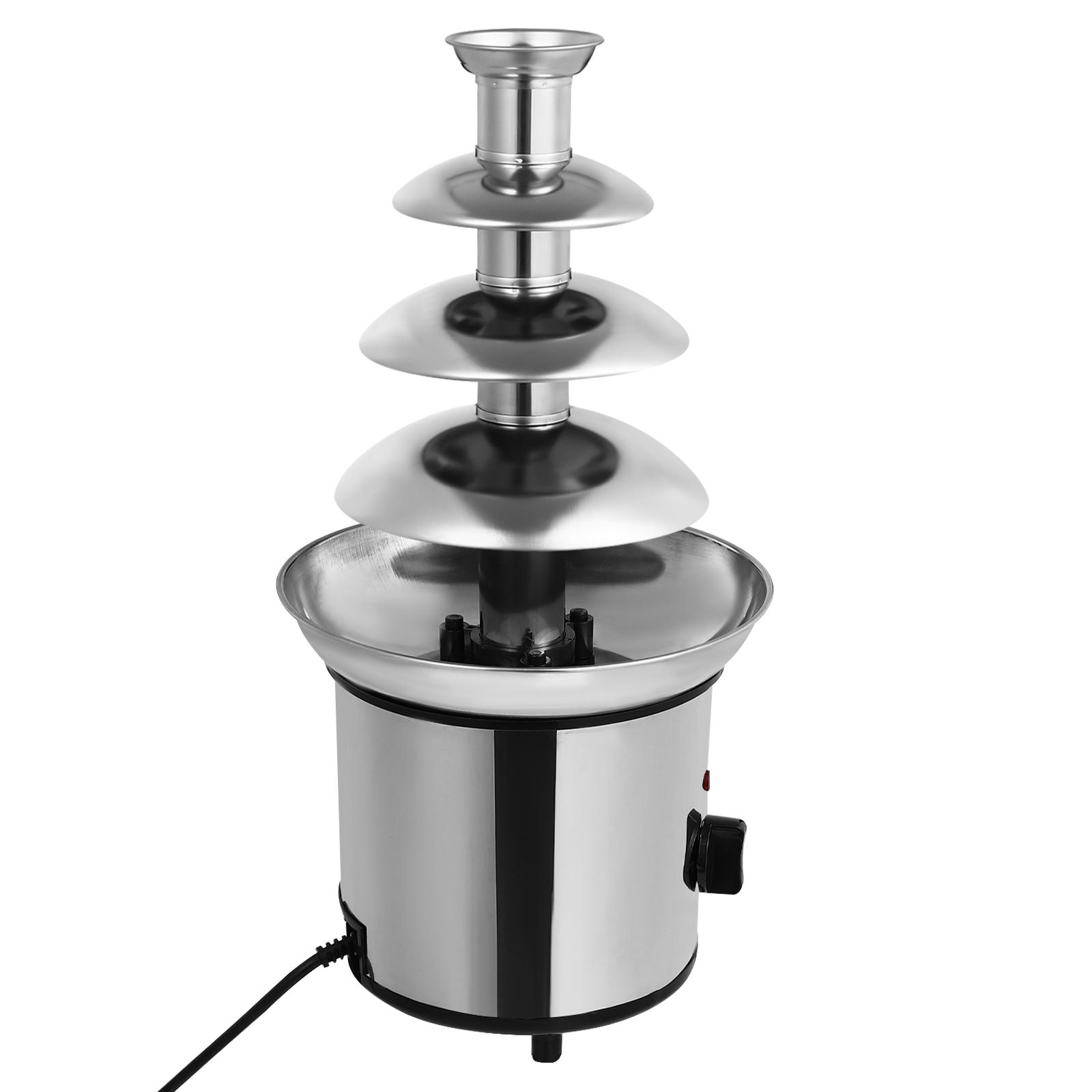 CNCEST Deluxe Electric Chocolate Melting Fountain Machine 4 Tier Chocolate Fountain for Ultimate Indulgence 60.86oz Capacity for Candy Butter Cheese
