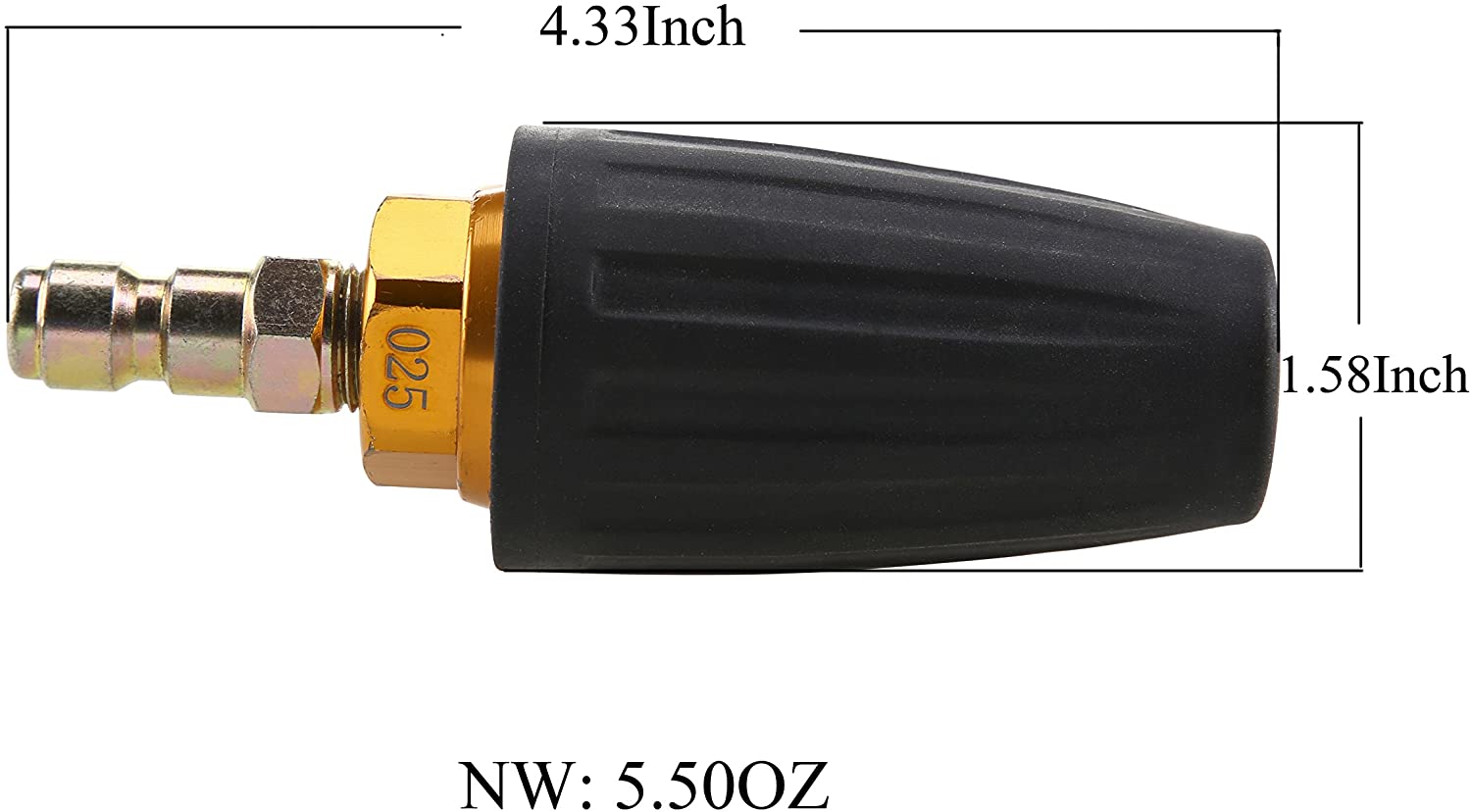 Tool Daily Universal Quick Connect Turbo Nozzle for Cold Water Pressure Washers, 2500 PSI nozzle