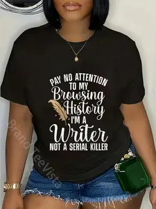 100% Cotton Cool Writer For Men Women Author Journalist Writing Poetry T-Shirt