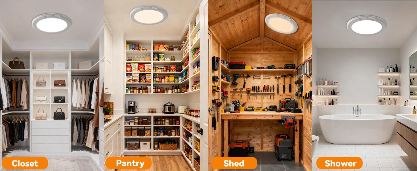 Rechargeable Ceiling Light 2-Pack, 3 Color Modes, Motion Sensor with Remote, Wireless Battery-Operated Magnetic LED Lights for Shower, Closet, Pantry, Shed, Hallway, Porch, Garage Rechargeable Ceiling Light 2-Pack, 3 Color Modes, Motion Sensor with Remote, Wireless Battery-Operated Magnetic LED Lights for Shower, Closet, Pantry, Shed, Hallway, Porch, Garage