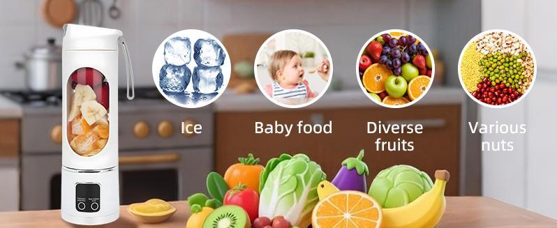 Mini portable blender & juicer – USB rechargeable, leak-proof & compact cup for smoothies, shakes, baby food & vegetables – perfect for travel, gym, school, home & outdoor use – quick, easy, healthy drinks on the go