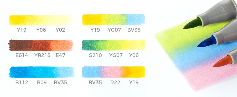 Ohuhu Alcohol Markers Supreme Brush Tip: 24 & 36-Color Brush & Chisel Double Tipped Art Marker Set for Artist Adults Coloring Illustrations -Honolulu Plus-Refillable