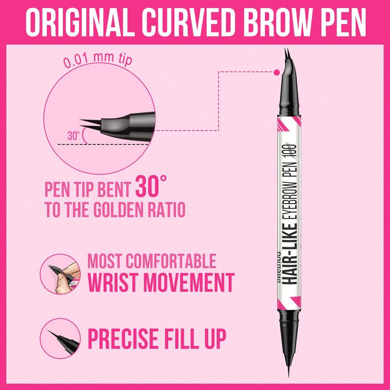 IMethod Best-Sellers Trending -Curved Eyebrow Pen - Microblading Brow Pencil, Micro-Fork-Tip Applicator & Eyebrow Pencil Magical 2-in-1 Dual-Ended Eye Brow Pencils for Women with 4-Fork-Tip & Precise Brush-Tip Makeup Blonde