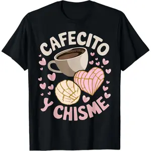 100% Cotton Coffee and Gossip Latina Mexican Baked Concha Pastry Conchas T-Shirt streetwear target finds