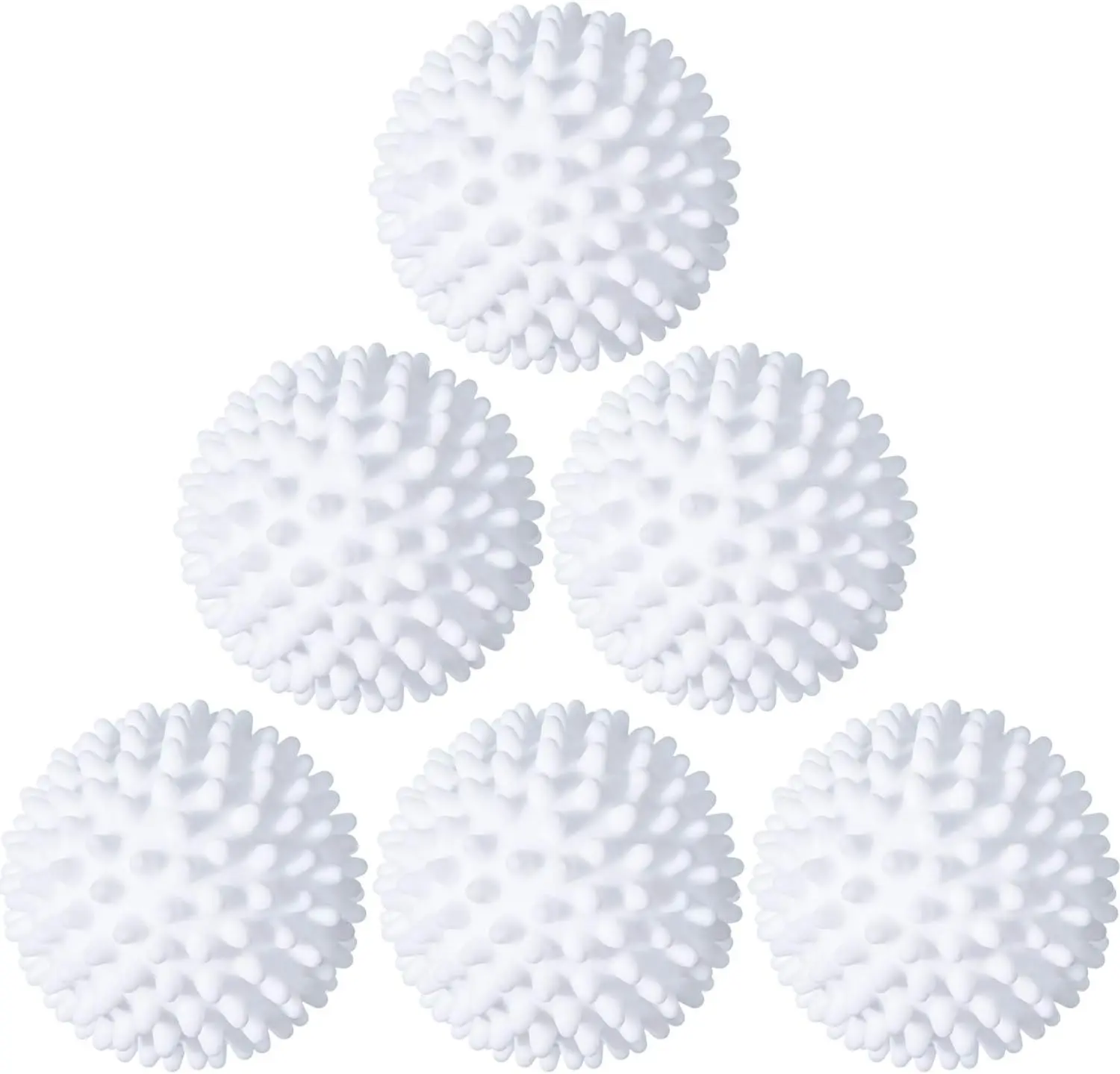 Dryer Balls for Laundry - Non-Toxic Dryer Balls, 6 PCS, Reduces Drying Time & Static Washing Balls, Reusable, Pet Fur Remover for Laundry Bedding