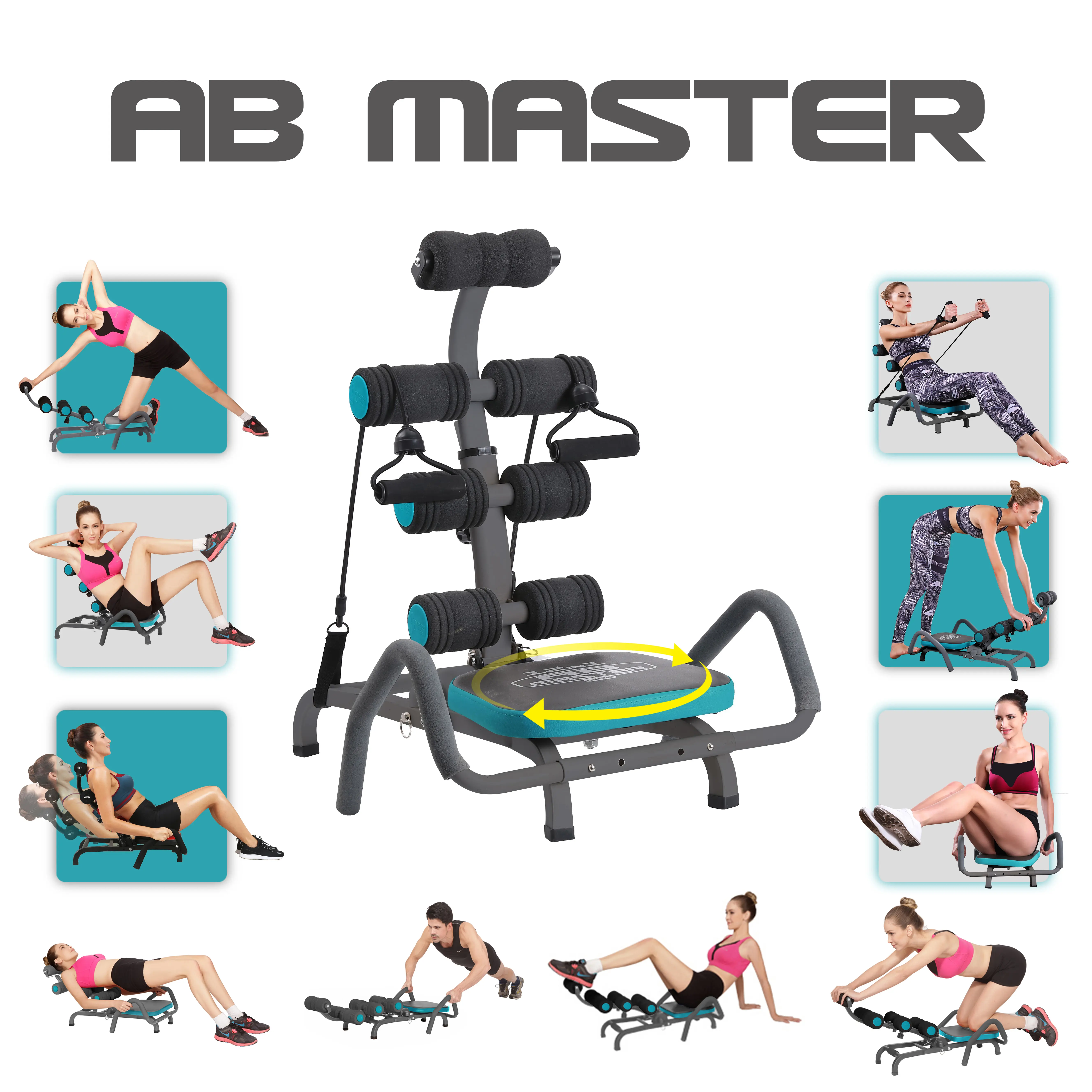 Magic BB Mini inversion Machine,Waist & Back Exercise machine for Lower Back,Ab Workout Equipment, Adjustable Ab Machine for Stomach Workout, Sit Up&Push Up Exercise Equipment for Home Workouts, Abdominal Trainer, Ab Lounger Exercise Chair,Summervibes tik