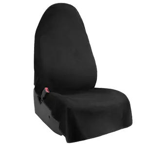 Universal Car Seat Cover Towel, Waterproof Washable Sweat Protection for Front Bucket Seats, Non-Slip Fit, Fits Cars SUVs Trucks, Ideal for Gym, Kids, Pets, Outdoor Sports, Travel (Black, 1 Pack)