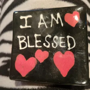 Hand-Painted Ceramic Affirmation Magnets "I Am Blessed" Personalized 3"x3" Keepsake
