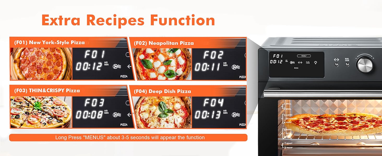 32QT Extra Large Air Fryer Toaster Oven Combo, 21-in-1 Countertop Convection Toaster Oven with Air Fry, Bake, Toast, Roast, 6 Accessories, 1800W Dual Cook Preset