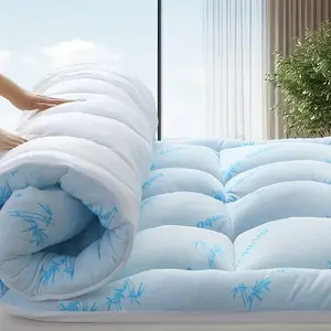 Bamboo Pillowtop Mattress Topper - Mattress Pad Protector, Available in TWIN/FULL/QUEEN/KING Sizes, Extra Thick Mattress Pad, 8-21IN Deep Pocket, Soft Quilted Fitted Mattress Cover, Various Colors Available