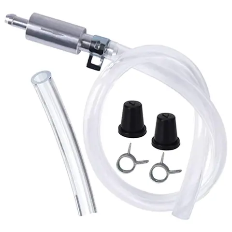 DIY Brake Bleeder Hose Kit - Corrosion-Resist Bleeding Tool Kit with 1-Way Check Valve, Soft Tubes, Metal Clips, Easy Release, Smooth Operation, Works on Car, Motorcycle, Clutch (Motorcycle Accessories, Father’s Day Gift Option)