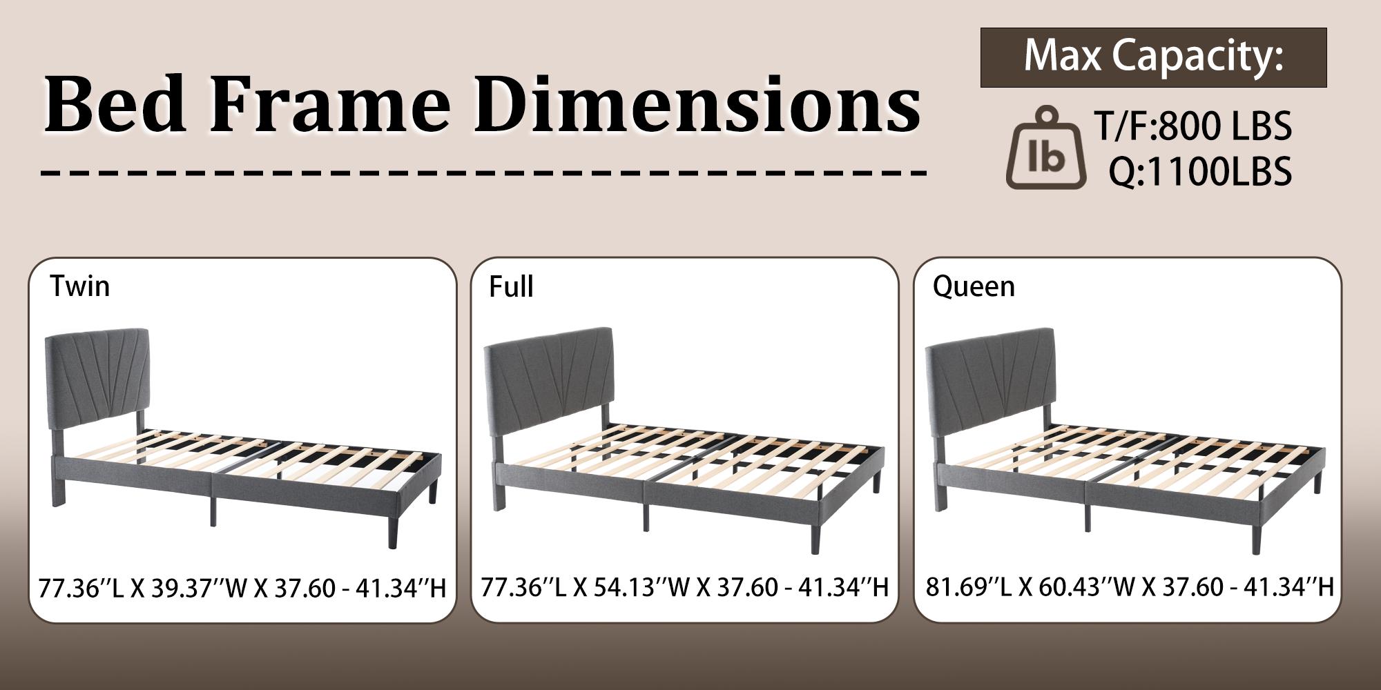 Upholstered Platform Bed Frame – Adjustable Headboard &Under Bed Storage – Quiet Sturdy Bed With Easy Assembly For Master Bedroom