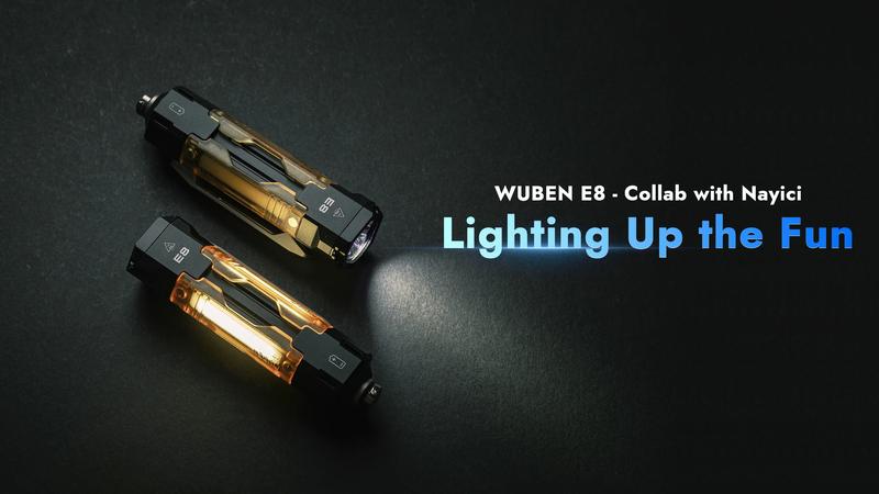 【New for 2026】WUBEN E8 3-in-1 DIY Creative Flashlight, 1300 Lumens, 7 Modes, Rechargeable & Battery Replaceable – for Hiking, EDC, or Emergency Use