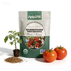 【PetalPit】Dwarf Bush Tomato Seeds forPlanting -100 Seeds -Amazing Taste-Great for Salads
