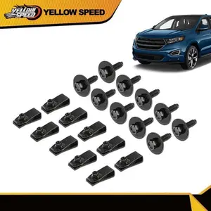 20 pcs Fit For Ford Truck Body Bolts & U-nut Clips- M6-1.0 x 25mm- 10mm Hex-