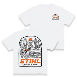 STIHL Into The Woods T-Shirt, Stihl Graphic Tee, Casual Wood Worker Tee, Outdoor Logging Workwear, Y2k, Back to School Shirt, Gift for Men for Woman Menswear Graphic Streetwear Love