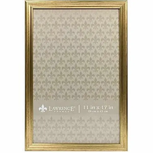 LawrenceFrames 11 x 17 in. Sutter Burnished Picture Frame, Gold