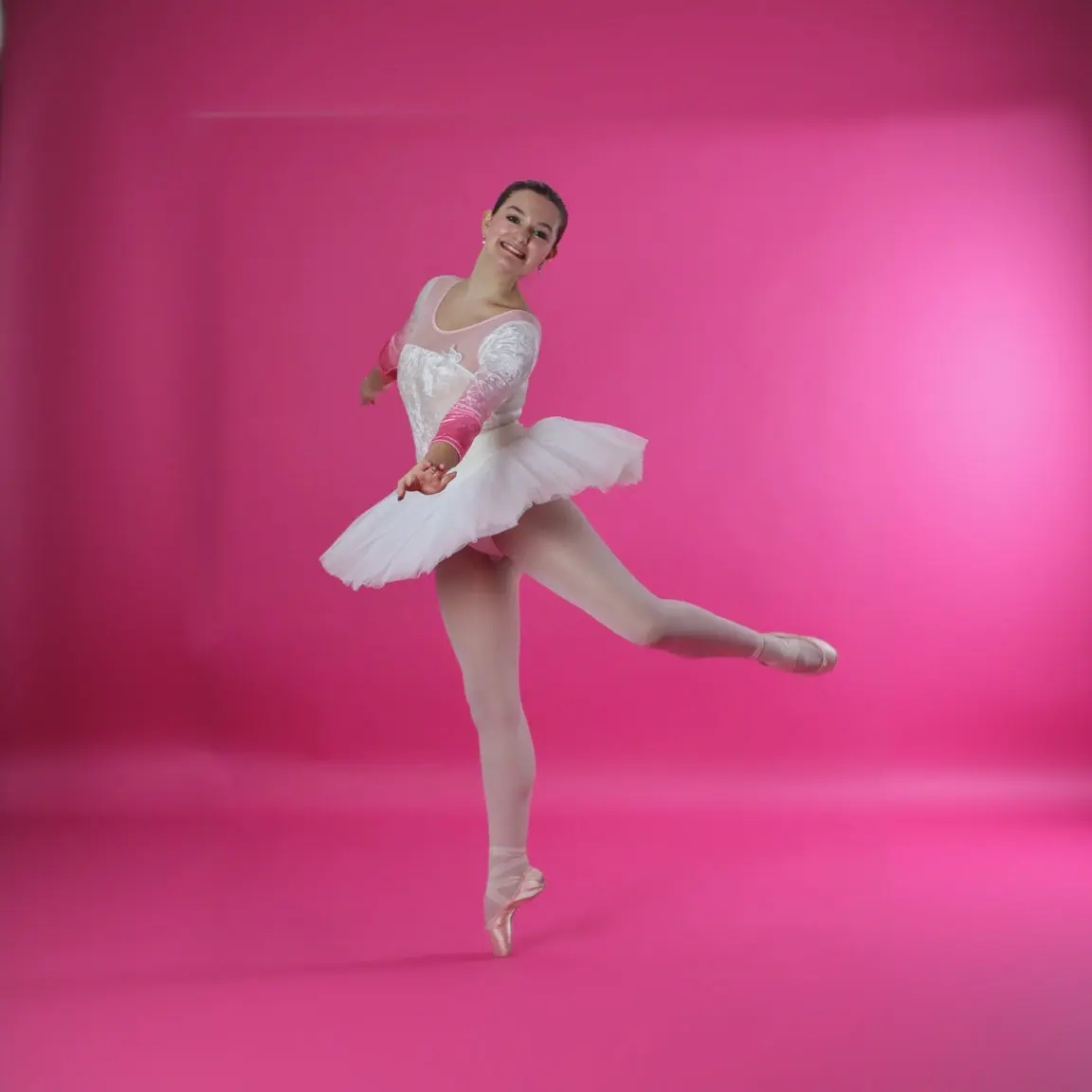 🌸 The Waltz Leotard | Pink Ombré Velvet