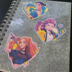 Notebook Soda-pop 6" × 4" with Glittery Cover and Character Stickers for Creative Journaling