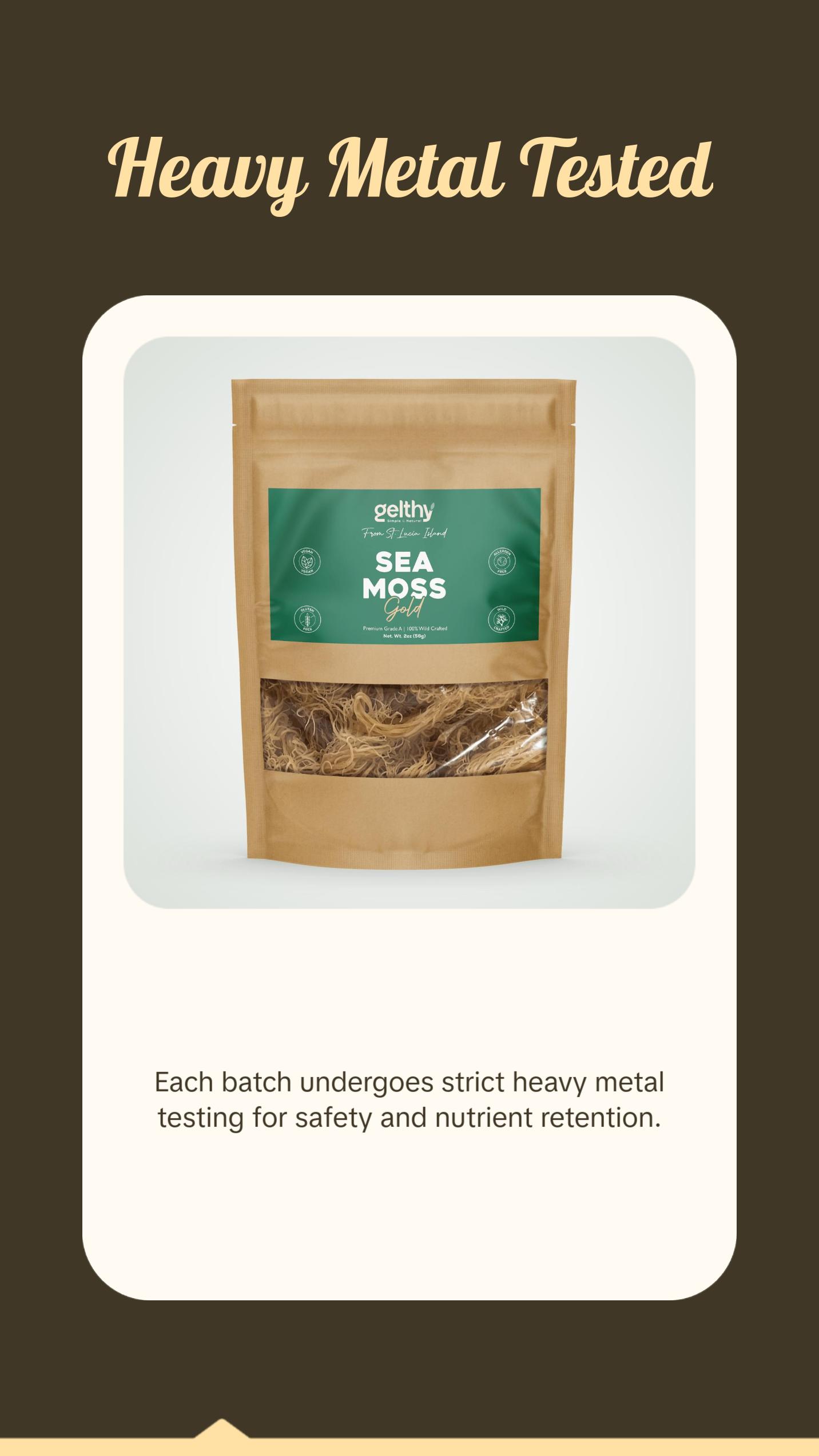 Organic Raw Sea Moss Dried Wildcrafted from St. Lucia