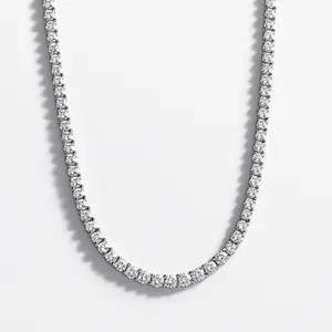 Aura Tennis Necklace White Gold