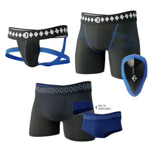 Skrap Pack | Includes Compression Brief & Jock Short, Quad Strap Jock & High-Performance Athletic Cup - Breathable & Comfortable Athletic Underwear - 4-Way Stretch Protective Gear for MMA, Gym, Training & High-Impact Sports - Menswear