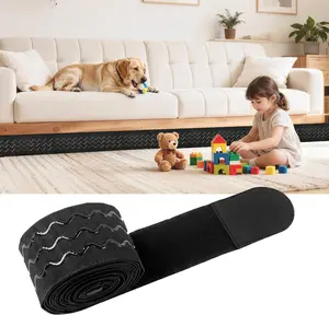 Under Couch Blocker for Kids & Pet Toys, 3" x 13ft Adjustable Elastic Toy Blocker with Non-Slip Silicone, Easy Install to Stop Items Under Sofa Bed