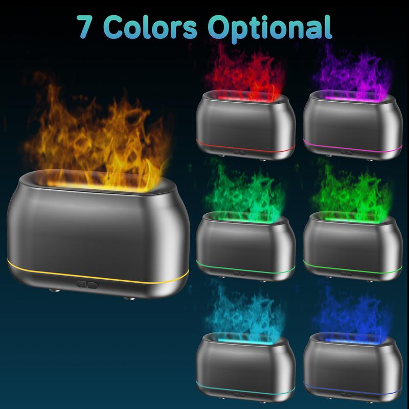 Ultimate 7-Color Flame Essential Oil Diffuser and Humidifier 160ml for Home Office Yoga and Sleep with Auto-Off Protection SPA Relaxation Mood Booster