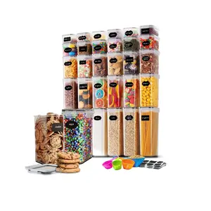 30 PCS Cereal Containers Storage Set, BPA Free Airtight Food Storage Container