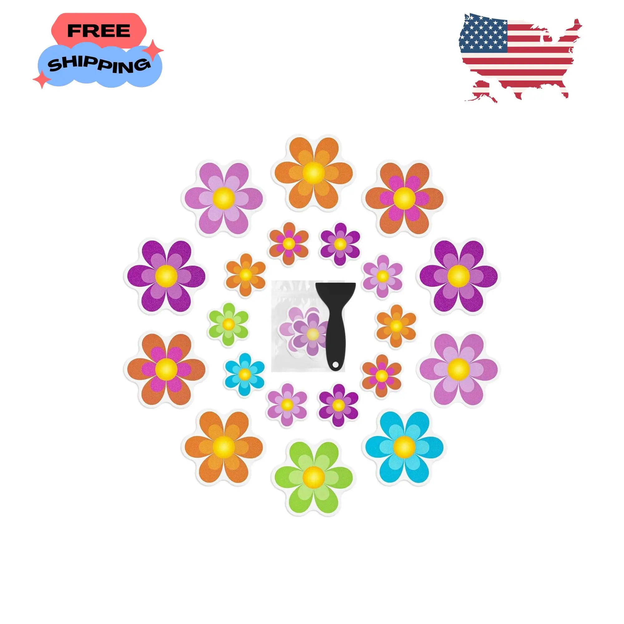Non Slip Bathtub Stickers, 20 PCS Shower Stickers for Safety Bathroom Tubs