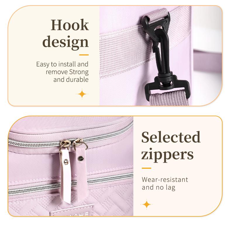 2.11gal Durable Oxford Cloth Lunch Bag, Aluminum Foil Insulated Lunch Bag with Zippered Compartments and Adjustable Shoulder Strap - Simple Everyday Use Bag