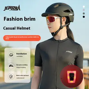 Bike Helmet Adult with Integrated Taillight Lightweight Adjustable Baseball Cap Style Cycling Helmet for Urban Commuter Road Biking Scooter